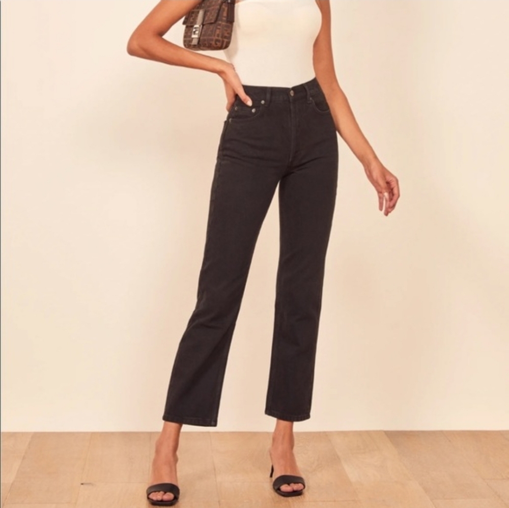 Reformation Cynthia High Rise jeans black size 24